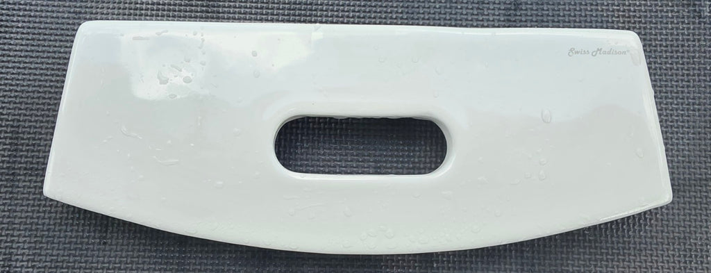 White Swiss Madison TTL54 toilet tank lid, top view without flush button