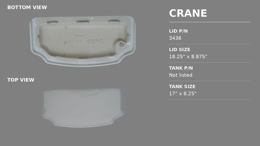 Crane 3436 Toilet Tank Lid