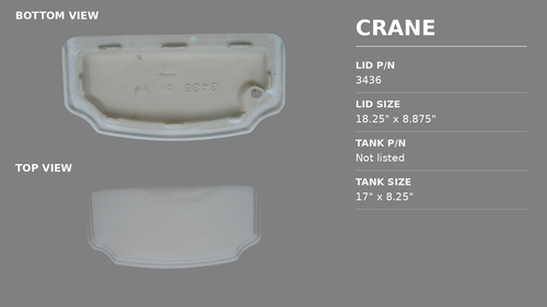 Crane 3436 Toilet Lid