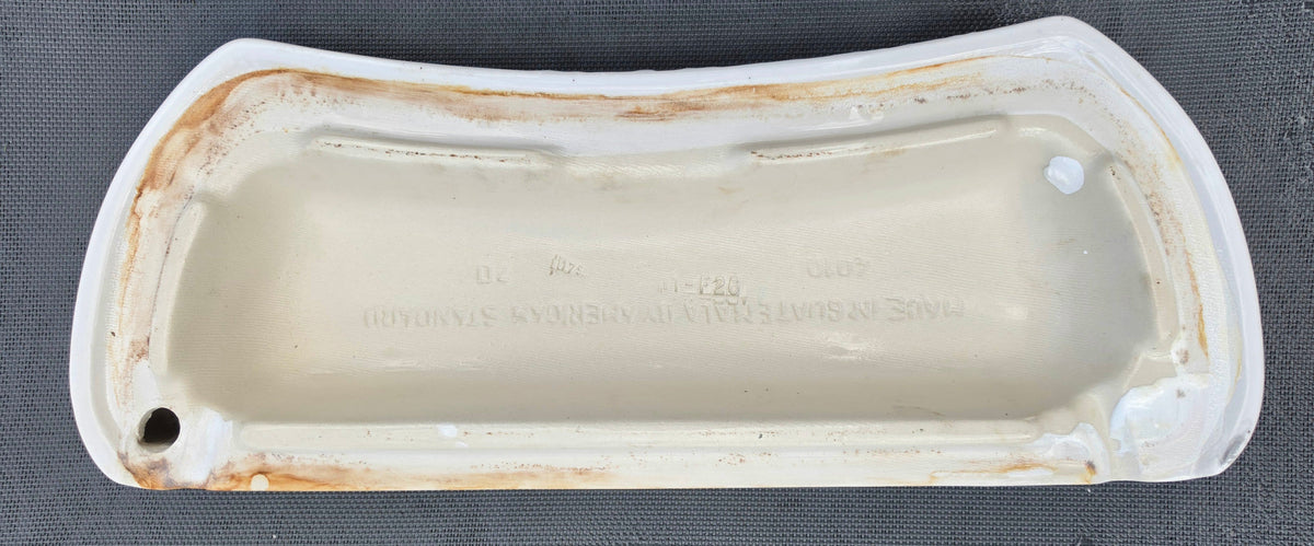American Standard 4010 White toilet tank lid - underside view