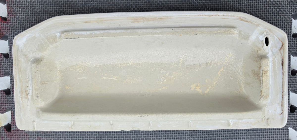American Standard 4078 white toilet tank lid underside and markings