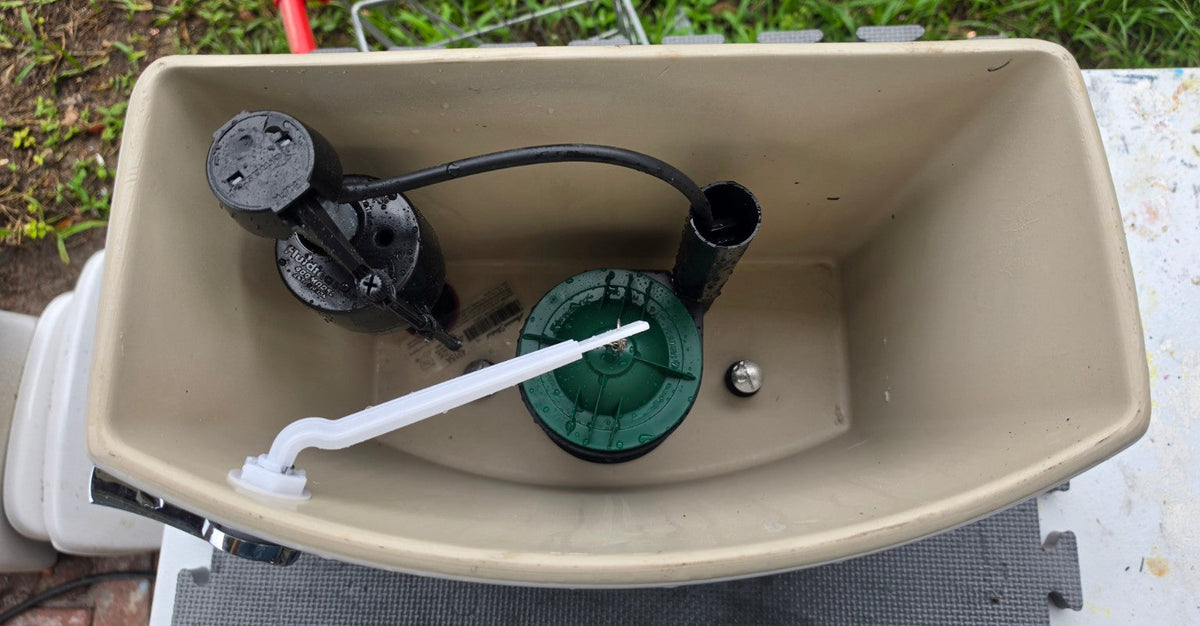 American Standard 4215A white toilet tank interior top view