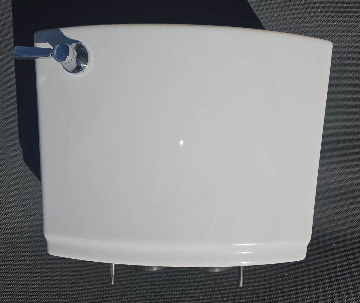 American Standard 4370A white toilet tank, front view
