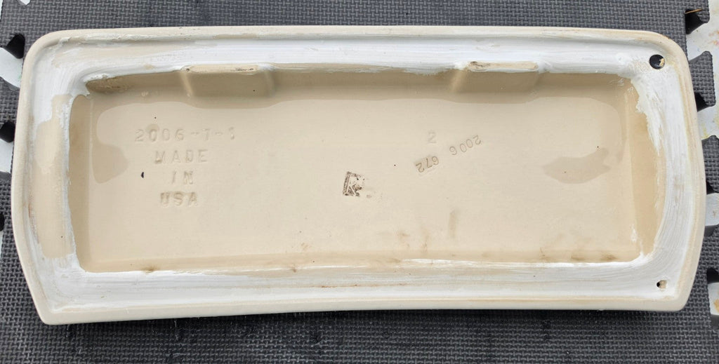 American Standard 735025 white toilet tank lid underside markings