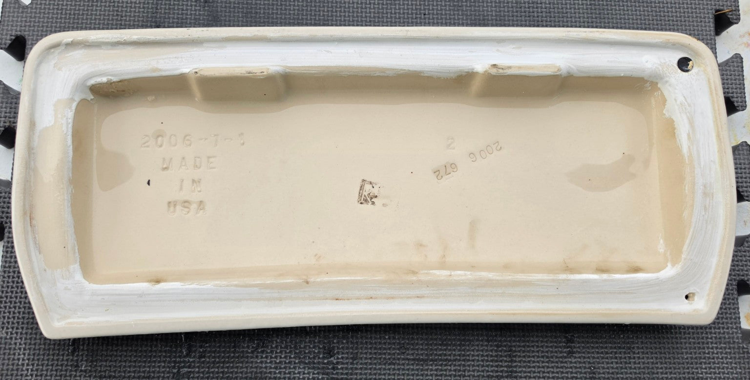 American Standard 735025 white toilet tank lid underside markings