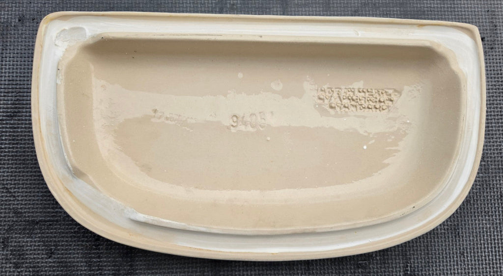 American Standard 735093 white toilet tank lid, underside with molded model stamp