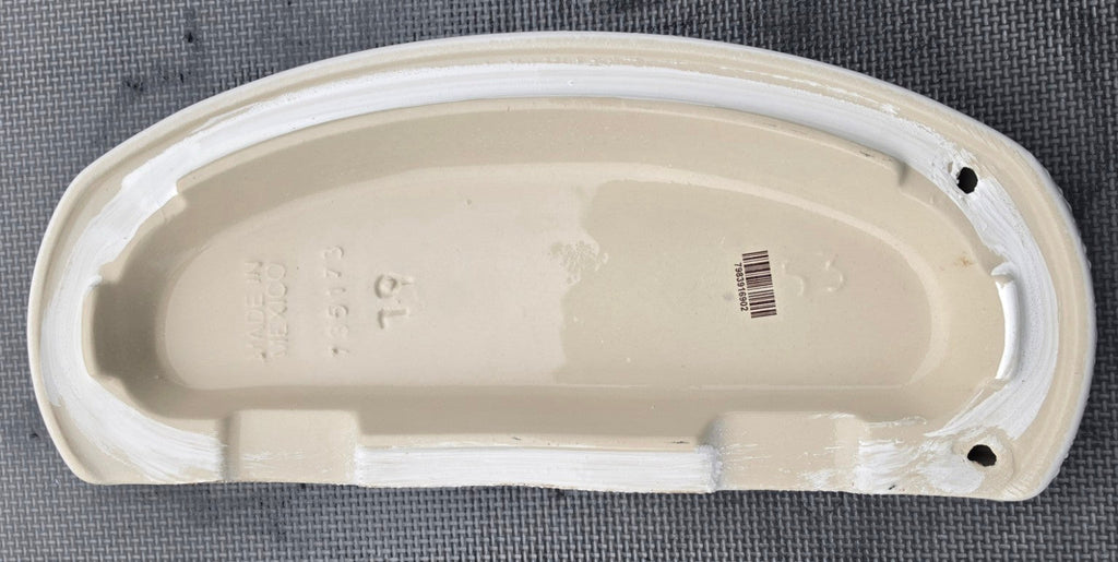 Underside markings of white American Standard 735173 toilet tank lid for 4188B Cadet Pro