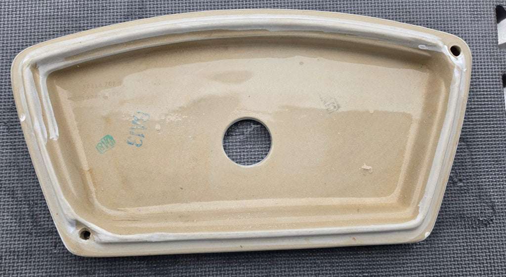 AquaSource A0386700 white toilet tank lid for EL205 underside markings