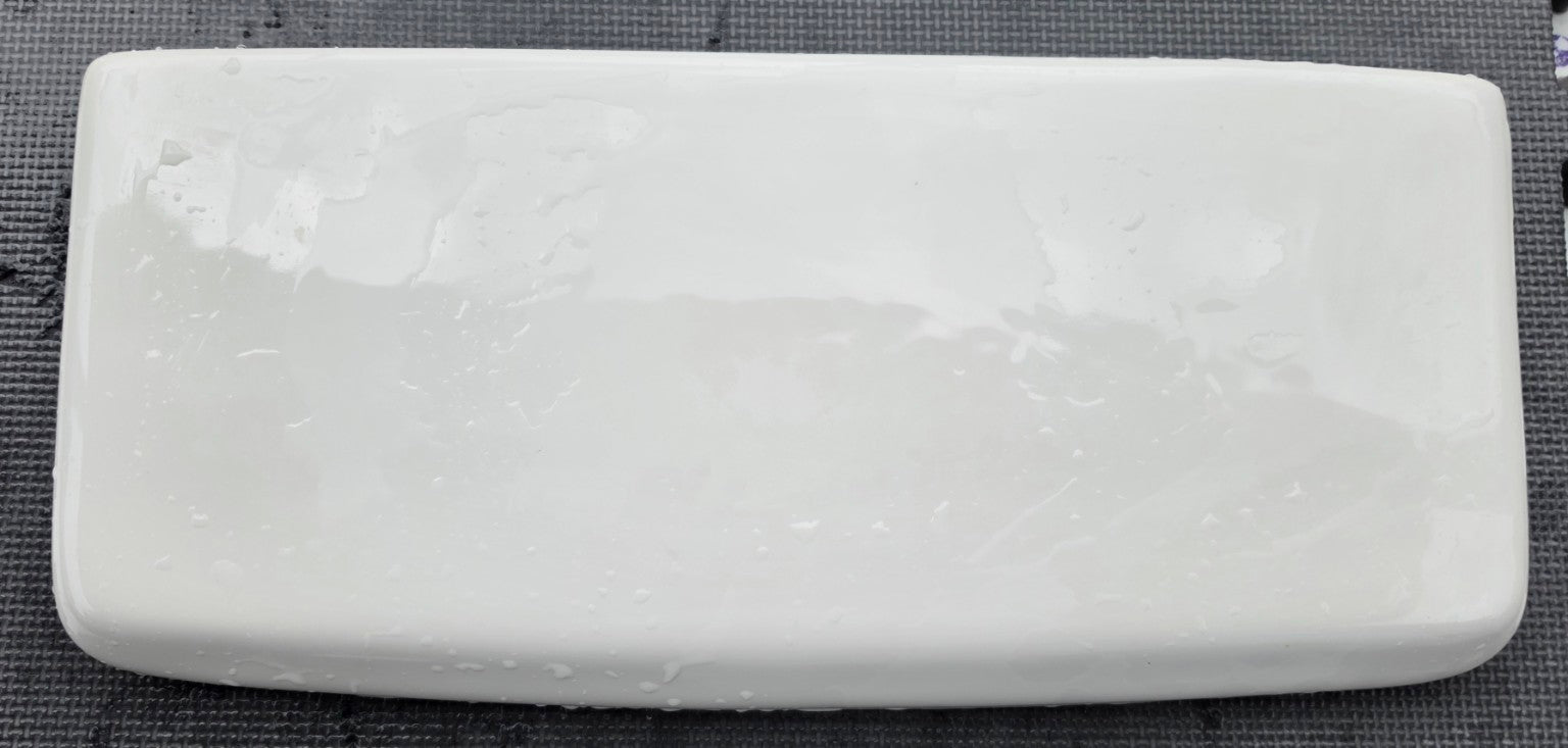 Crane 9-652 toilet tank lid – white, top view