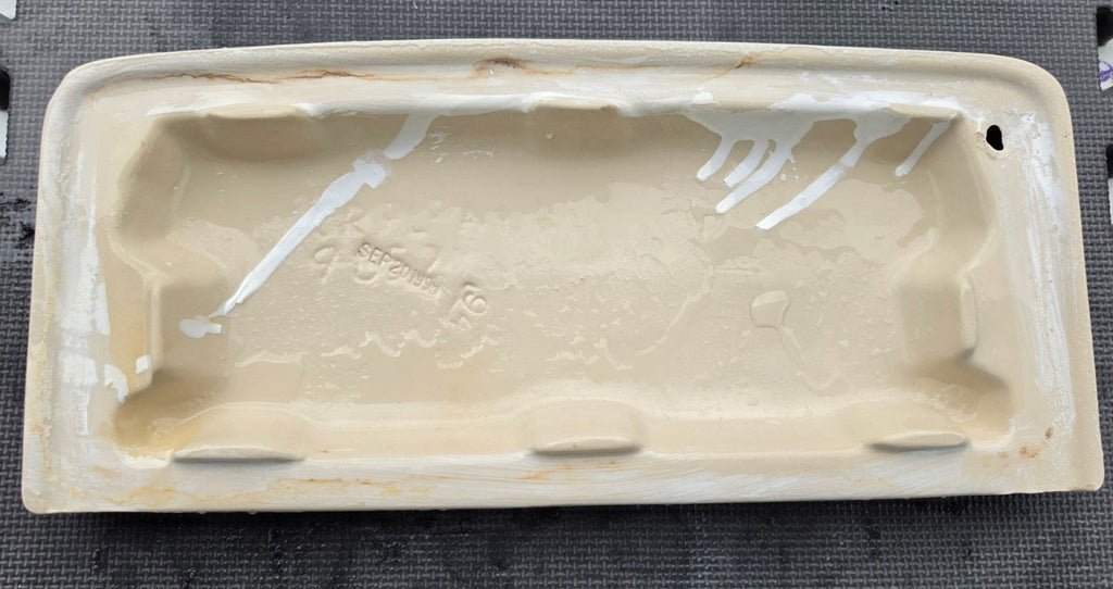 Crane 9-652 toilet tank lid – white, underside and part marking