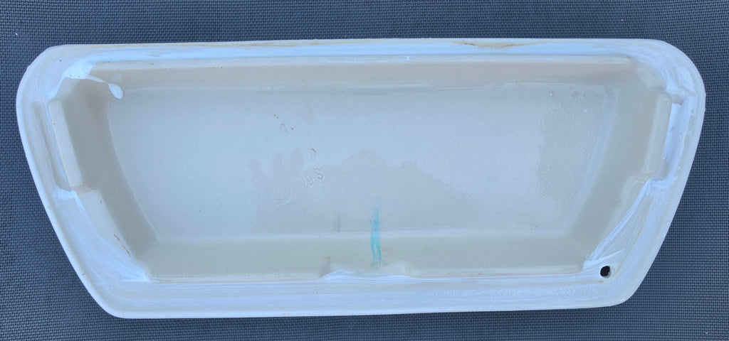 Kohler 82869 / K4534 White toilet tank lid, underside with molded markings and interior rim