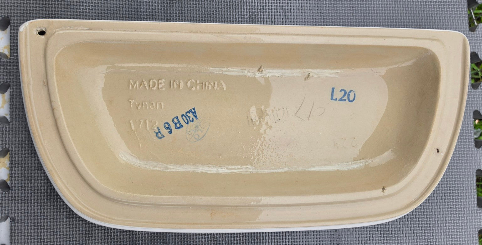 PROFLO PF1712 Tynan 1712 white toilet tank lid underside markings