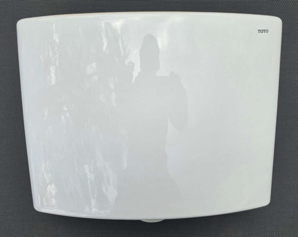 TOTO ST446EMNA#01 Aquia IV Cotton White toilet tank, front view