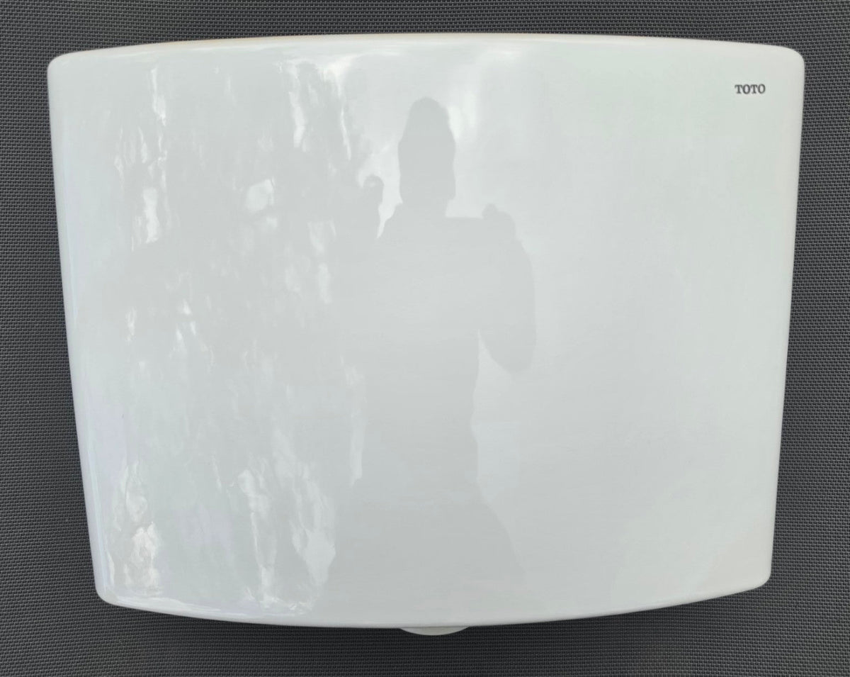 TOTO ST446EMNA#01 Aquia IV Cotton White toilet tank, front view