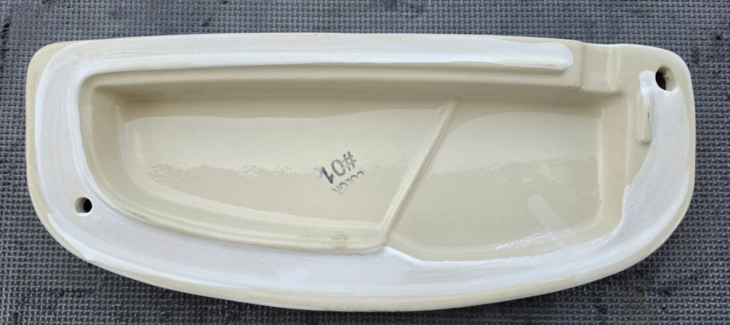 TOTO ST634 toilet tank lid in white underside view showing #01