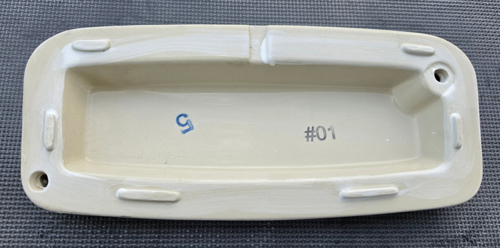 TOTO ST854 toilet tank lid in white underside view showing number 01